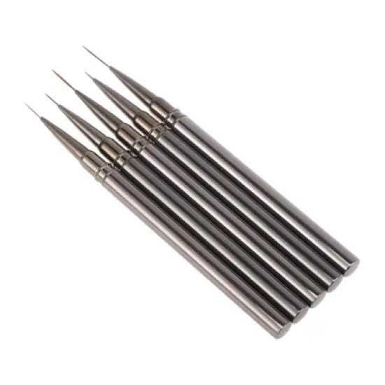 Unique Bargains Fine Nail Art Brushes Kit Silver Tone 1 Set image {4}