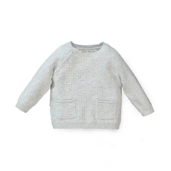 Hope & Henry Baby Raglan Button Sweater Set image {1}