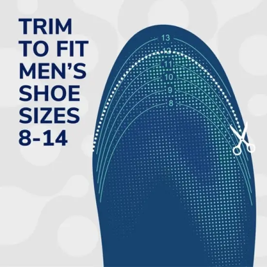 Dr. Scholl's 24-Hour Energy Multipurpose Insoles, Trim to Fit, Men's Shoe Size 8-14 - 1 Pair image {9}