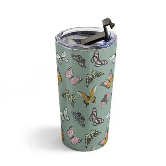 Emanuela Carratoni Wild Butterflies 20 oz Stainless Steel Travel Mug - Deny Designs image {1}
