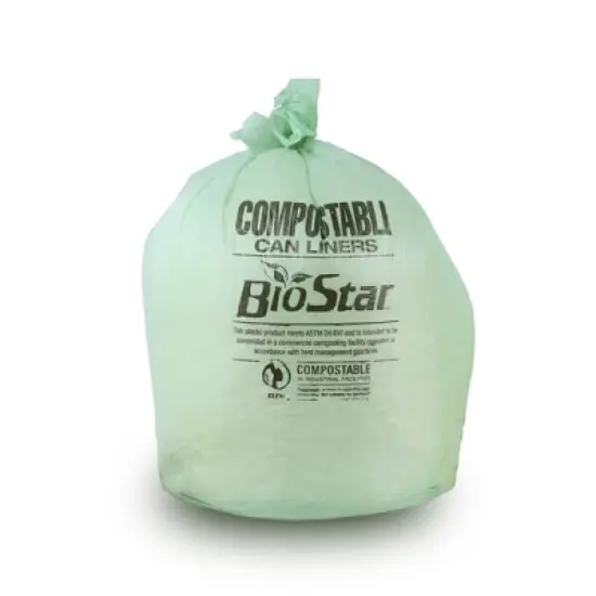 Plasticplace 40-45 Gallon Compostable Trash Bags, Black (50 Count) image {1}