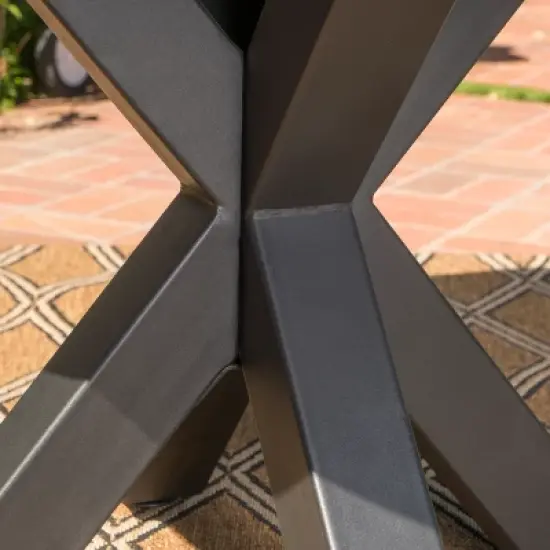 Sanibel 5pc Wicker Dining Set - Gray - Christopher Knight Home image {3}