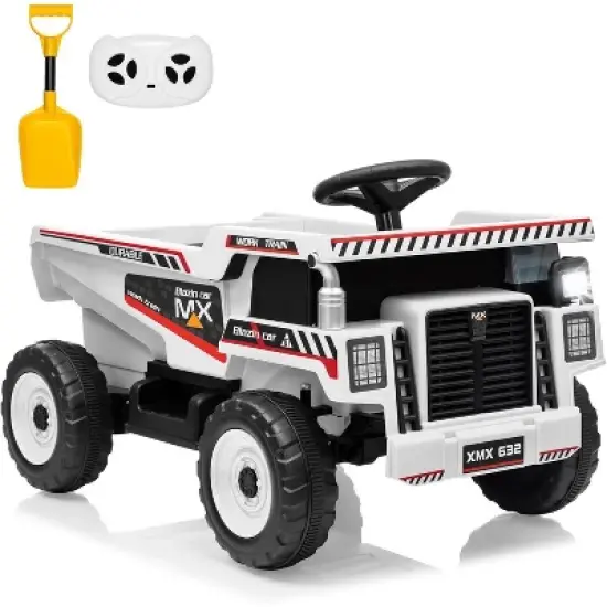 12V Ride On Dump Truck for Kids, Ride On Car with Remote Control, Construction Vehicles with Dump Bed & Shovel, Ride-On Toys for Kids 3+ image {9}