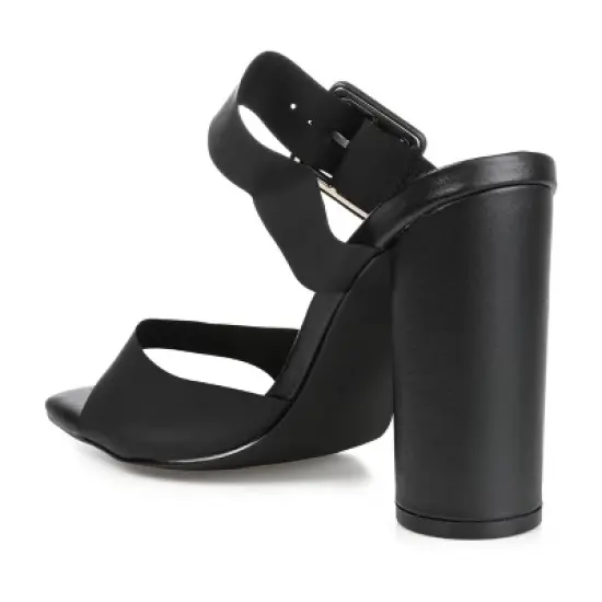 Journee Collection Womens Luca Tru Comfort Foam Open Square Toe Block Heel Sandals image {6}
