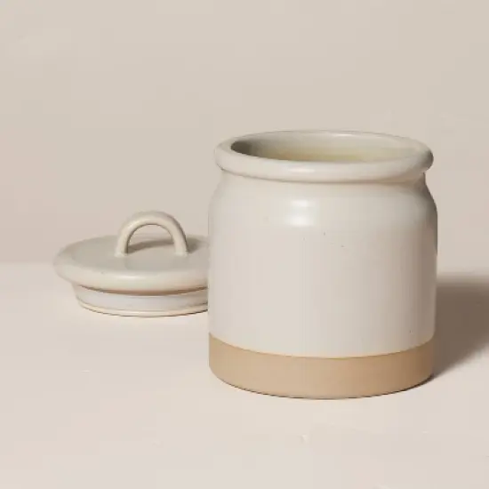 Dry Goods Stoneware Crock Canister Warm Gray/Clay - Hearth & Hand&trade; with Magnolia image {3}
