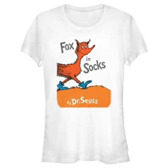Junior's Dr. Seuss Fox in Socks Book Cover T-Shirt image {3}