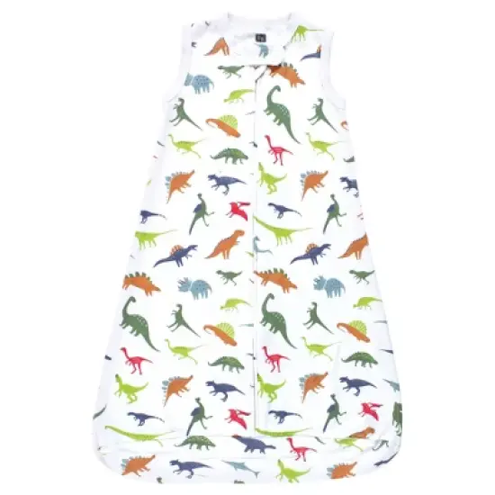 Hudson Baby Infant Boy Interlock Cotton Sleeveless Sleeping Bag, Dinosaurs image {2}