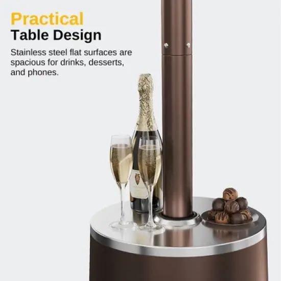 East Oak 50000 BTU Torch Patio Propane Outdoor Portable Heater Bronze: Iron Frame, 10ft Heat Radius, No Tools Assembly image {5}