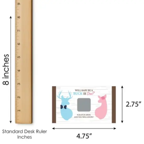 Big Dot of Happiness Girl Buck or Doe - Hunting Gender Reveal Scratch Off Cards - Baby Shower Game - 22 Count image {4}