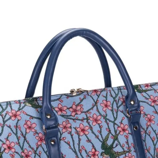 Signare USA Licensed Almond Blossom And Swallow Blue Big Holdall/Duffel Bag image {4}