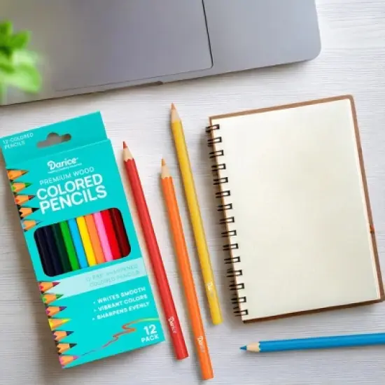 Darice Colored Pencils Bulk, 24 Packs,  Pre-Sharpened Kid Coloring Book Pencils Set image {6}