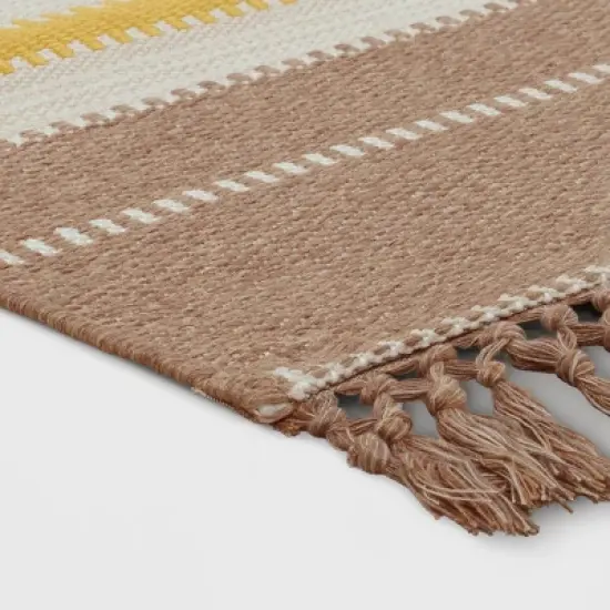 7' x 10' Textural Stripe Woven Outdoor Rug Pink - Threshold&trade; image {2}