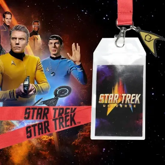 Star Trek Lanyard ID Badge Holder Universe Starfleet Operations Insignia ID Badge Holder Key Lanyard image {4}