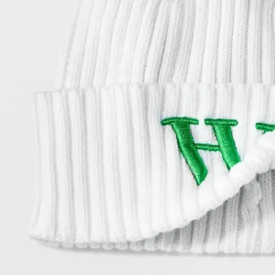 Houston White Giant W Logo Beanie - White image {3}