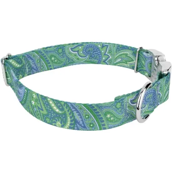 Country Brook Petz Premium Green Paisley Collar and Leash image {3}