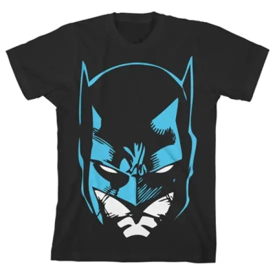 Batman's Head Black T-Shirt Toddler Boy to Youth Boy image {7}