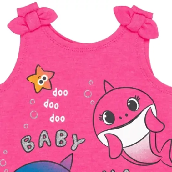 Pinkfong Baby Shark Girls Snap Romper and Headband Toddler image {6}