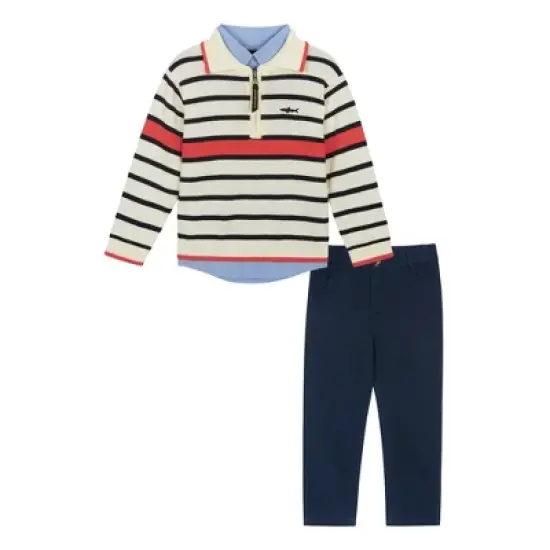 Andy & Evan  Toddler  Quarter Zip Sweater Set image {5}