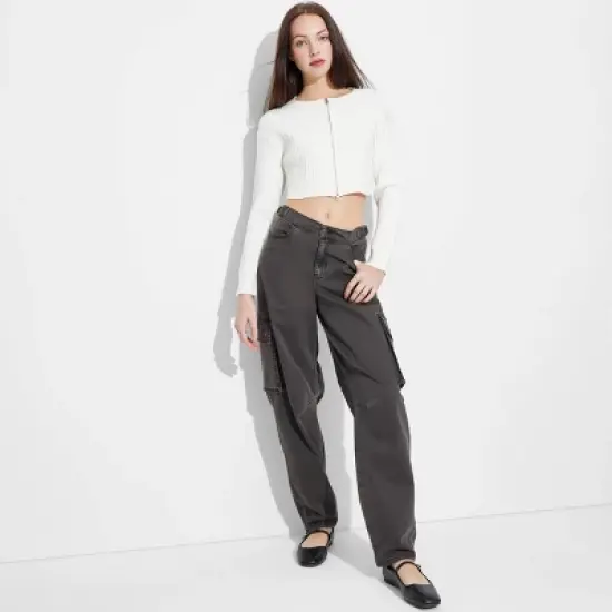 Women's Mid-Rise Barrel Cargo Pants - Wild Fable&trade; image {3}