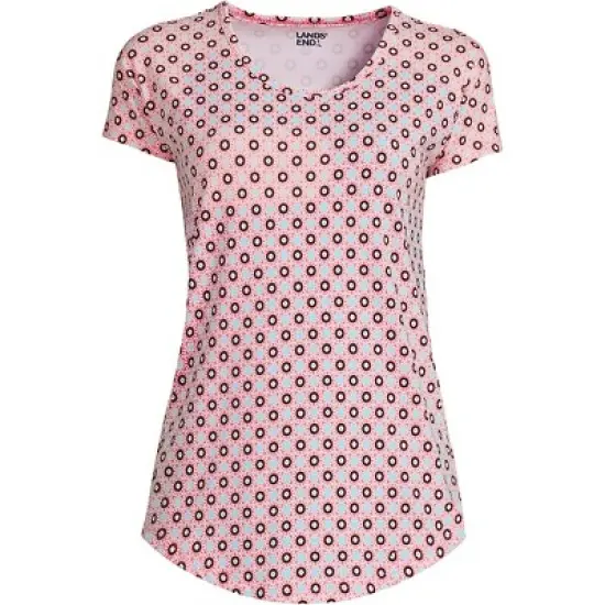 Lands' End Women's Short Sleeve Lightweight Uneck Tshirt image {1}