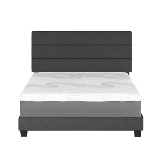 Marino Linen Channel Upholstered Platform Bed - Eco Dream image {2}