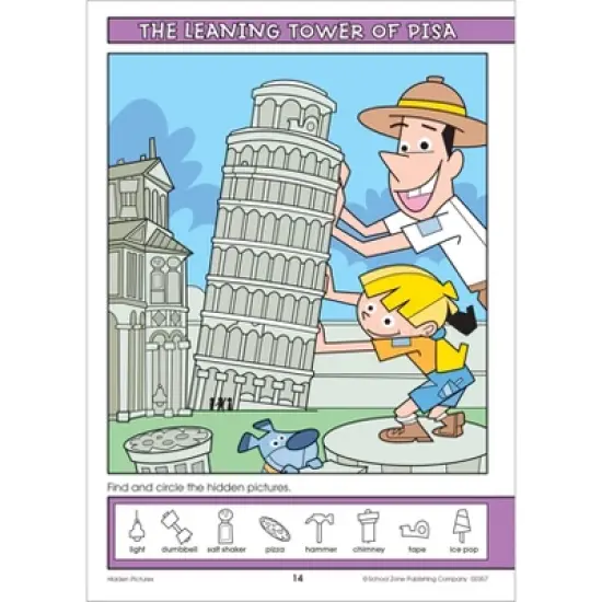 School Zone Hidden Pictures Around the World Workbook - (Activity Zone) (Paperback) image {3}