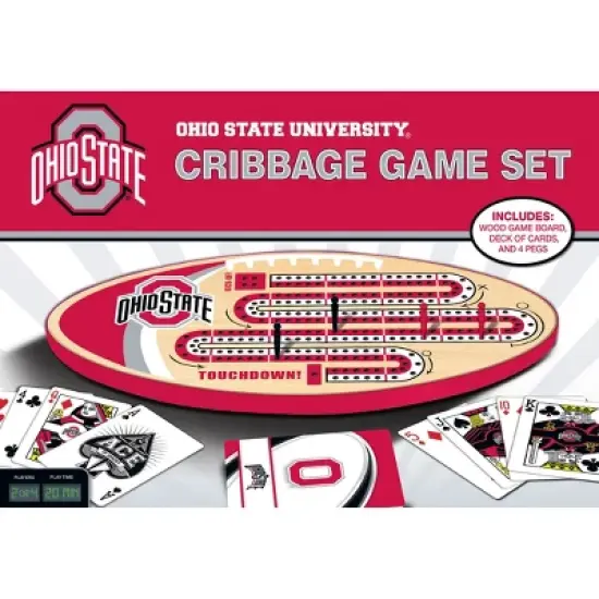 MasterPieces Officially Licensed  NCAA Ohio State Buckeyes Wooden Cribbage Game for Adults image {1}