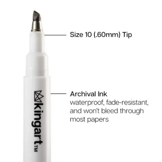 KINGART PRO Inkline Chisel Tip Pens 8 Colors image {2}