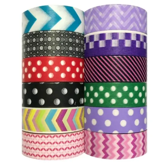 Wrapables Washi Masking Tape Collection, Set of 12 WPSET04 image {14}