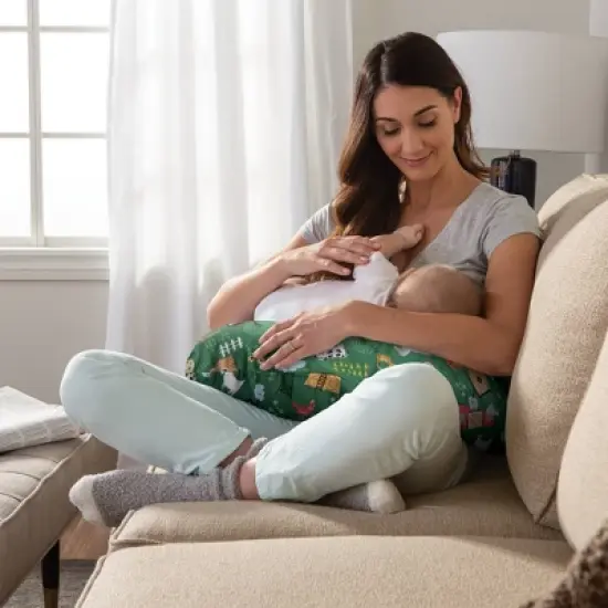 Boppy Original Support Nursing Pillow Cover - Green Farm image {1}