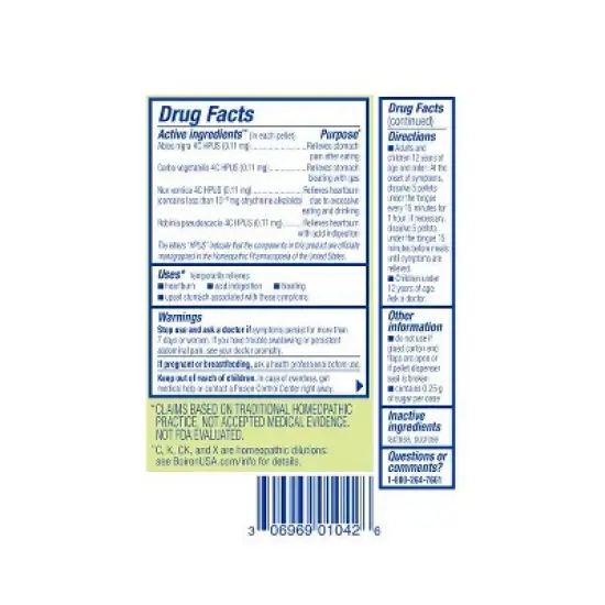 Acidil On the Go by Boiron Homeopathic Medicine for Heartburn Relief  -  160 Pellet image {1}