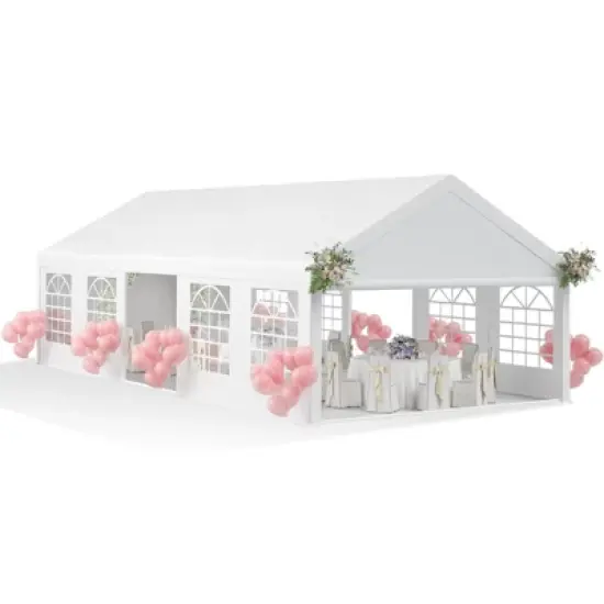 Heavy Duty Party Tent - Commercial Canopy with Removable Sidewalls & Church Windows for Weddings image {7}