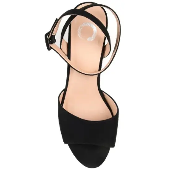 Journee Collection Womens Nairri Open Toe High Block Heel Pumps image {3}