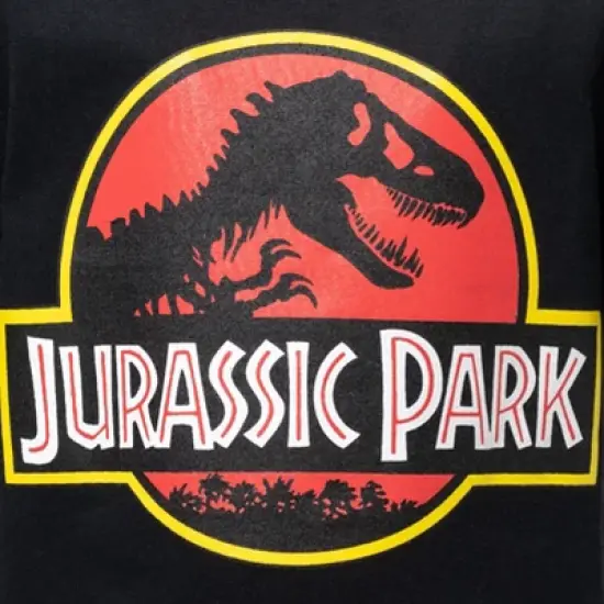 Jurassic Park Athletic Graphic T-Shirt Mesh Shorts Outfit Set Logo Black / Red  image {5}