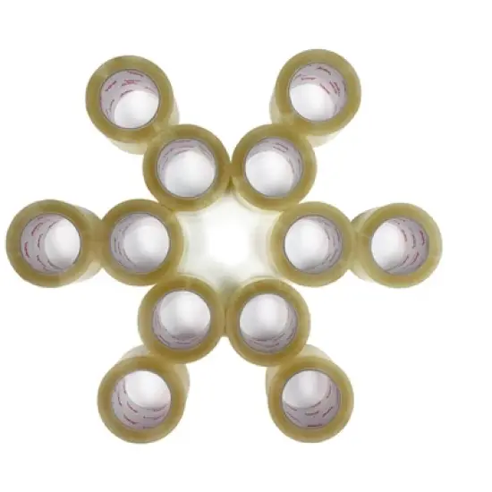 UOFFICE 2" x 110Yds, 1.9 Mil, 12 Rls/Pack, Clear Acrylic Packing Tape image {4}