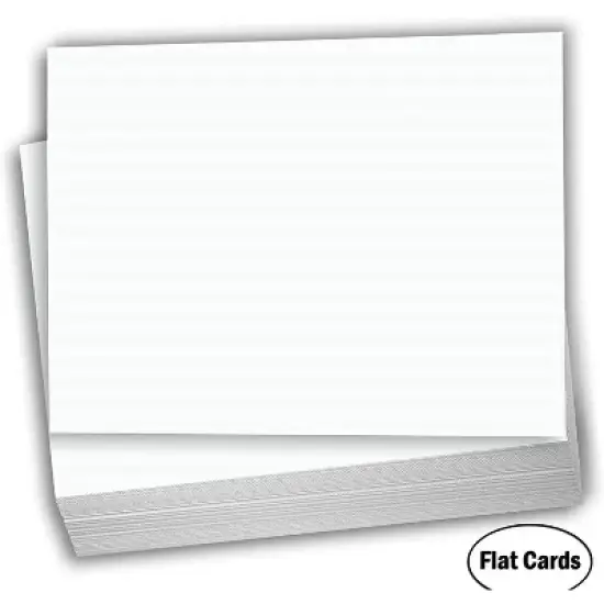 Hamilco White Cardstock Thick Paper - 5 x 7" Blank Heavy Weight 130 lb Cover Card Stock - 100 Pack image {1}