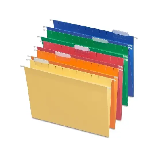MyOfficeInnovations Hanging File Folders 5 Tab Letter Size Assorted 25/Box (875411) image {5}