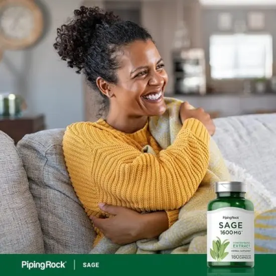 Piping Rock Sage Supplement 1600mg | 180 Capsules image {5}