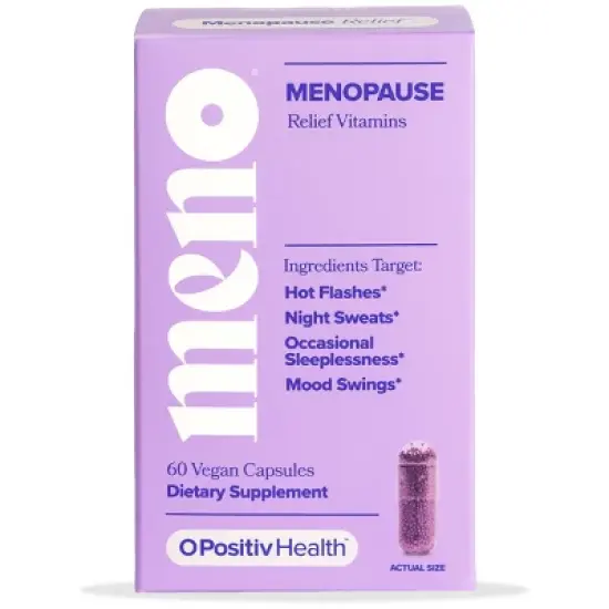 O Positiv MENO Menopause Vegan Vitamin Capsules for Women with Black Cohosh & Ashwagandha - 60ct image {7}
