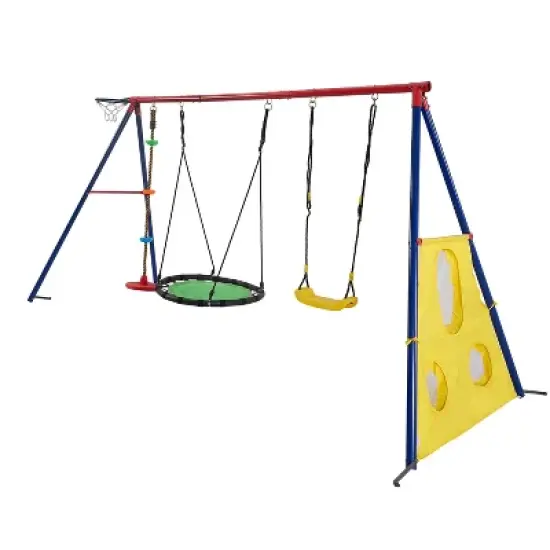 Dexmalle rainbow colour interesting 5in1 swingset image {7}