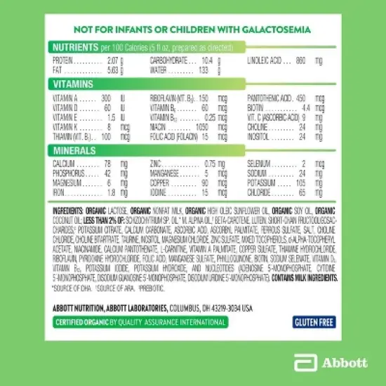 Similac Pure Bliss Organic Infant Formula Powder - 20.6oz image {2}