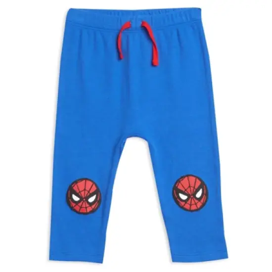Marvel Avengers Spider-Man Baby Bodysuit Pullover T-Shirt and Pants 4 Piece Layette Set Newborn to Infant  image {2}