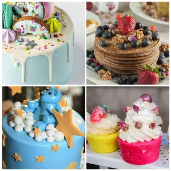 Unique Bargains Silicone Clay Template Fondant Template for Crafts Air Dry DIY Cake 4 Pcs image {5}