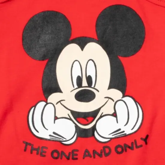 Disney Classics Mickey Mouse Winnie the Pooh Baby Hoodie Bodysuit and Pants 3 Piece Outfit Set Newborn to Infant image {8}