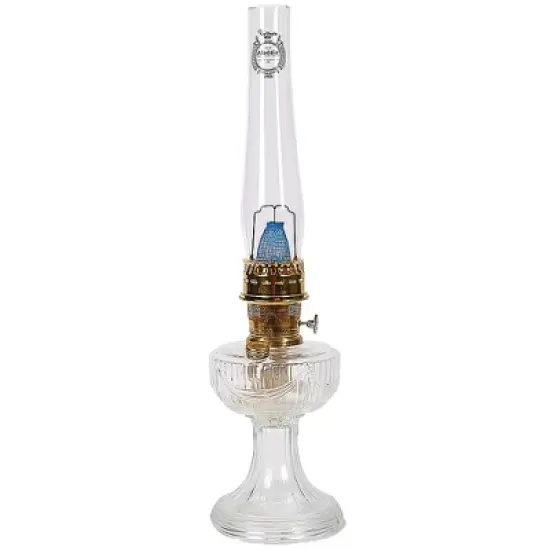 Aladdin Lincoln Drape Oil Lamp - Traditional Classic Indoor Oil or Kerosene Fuel Lamp, Bright White Light, Glass with Nickel Trim image {4}