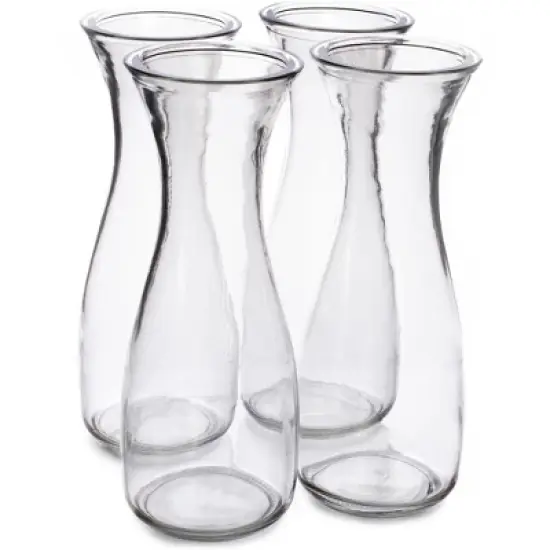 Slickblue Glass Carafe Set, Narrow Neck Pitchers, Dishwasher Safe Drinkware, For Parties, Clear, Size Options image {3}