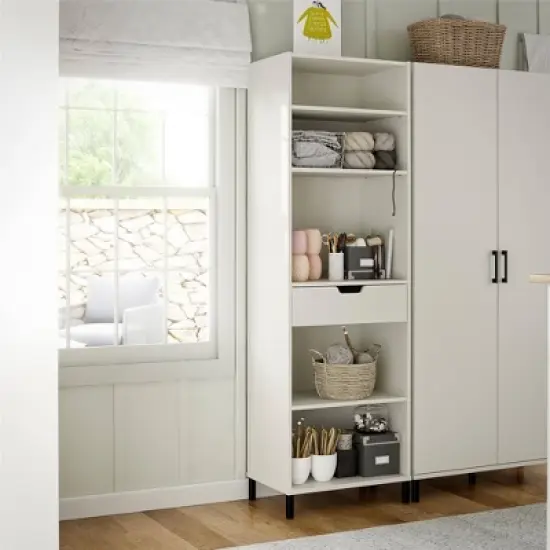 Vario Open Cabinet with Drawer White - Room & Joy image {2}