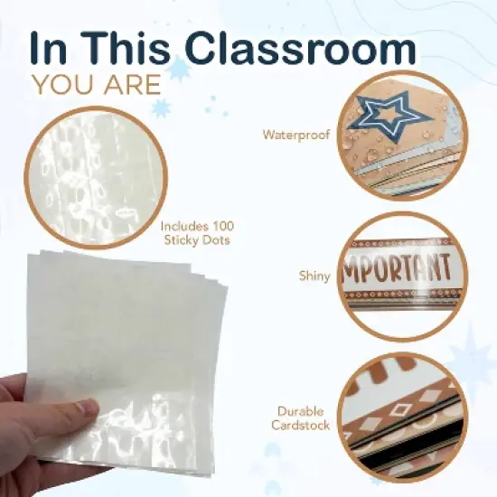 4E's Novelty 36 Pcs &ldquo;In This Classroom You Are&rdquo; Boho Motivational Bulletin Board Decorations image {2}