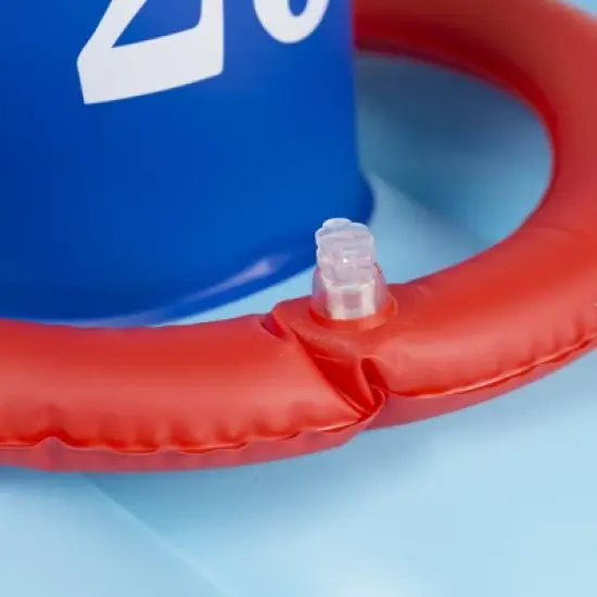 HearthSong Giant Inflatable Ring Toss Backyard Carnival Game with 60 Inch Vinyl Inflatable Scoring Mat image {7}