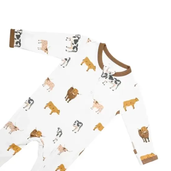 Zippered Footie in Moo image {6}